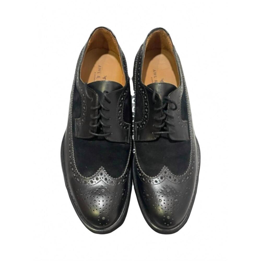 NEW AWL & SUNDRY men's casual lace up shoe in black